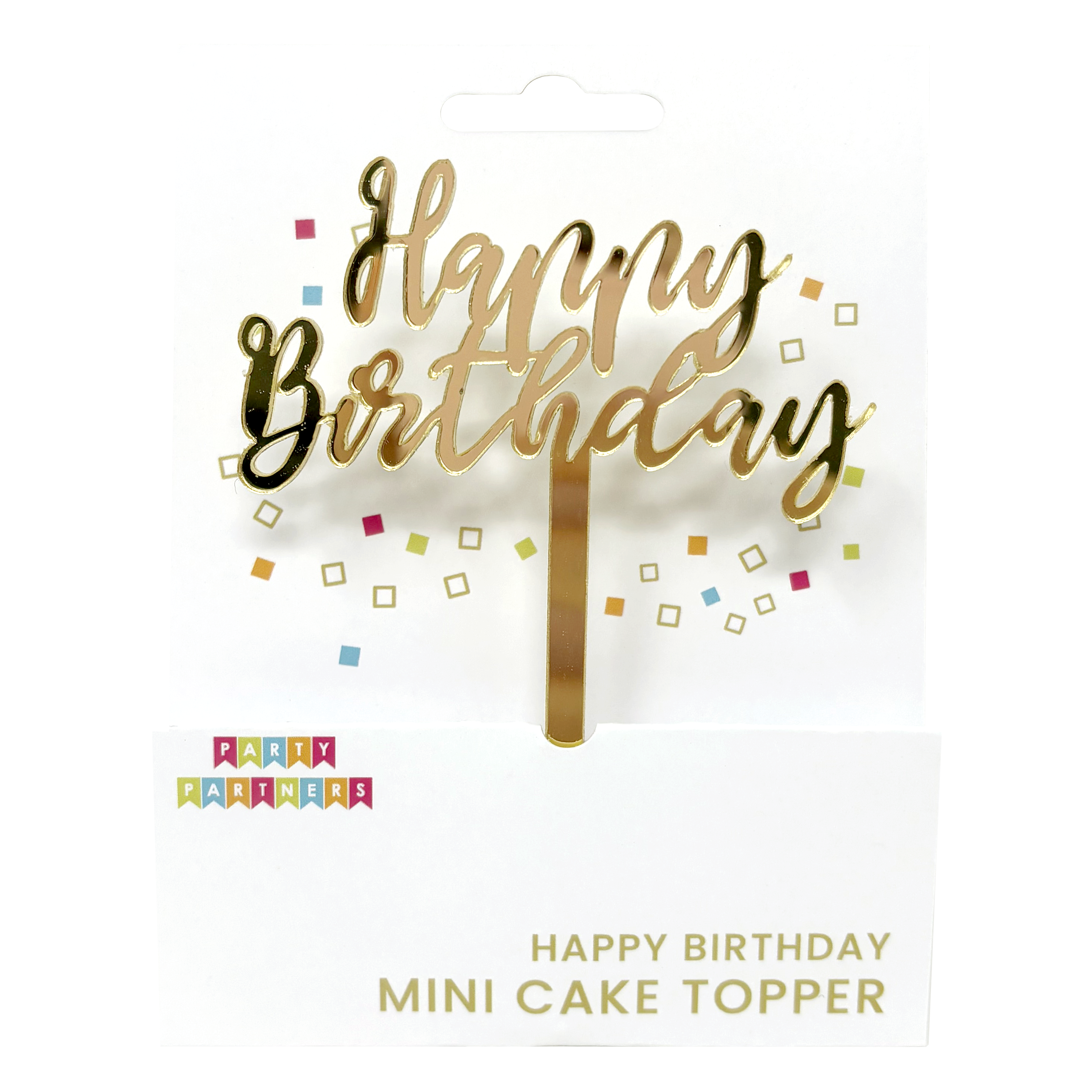 Reusable Happy Birthday Acrylic Cake Topper – Cardmore