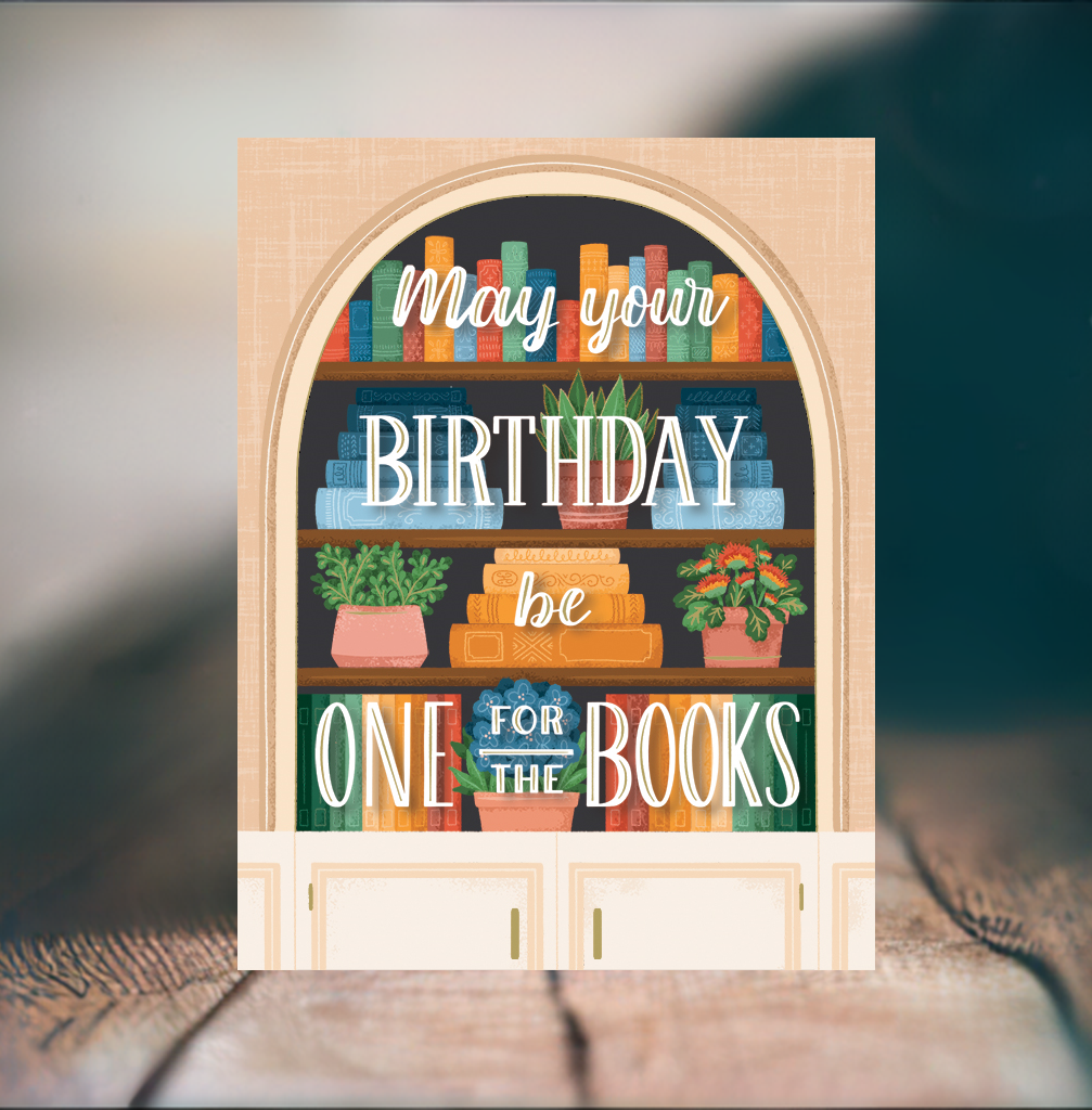 One For The Books Birthday Card