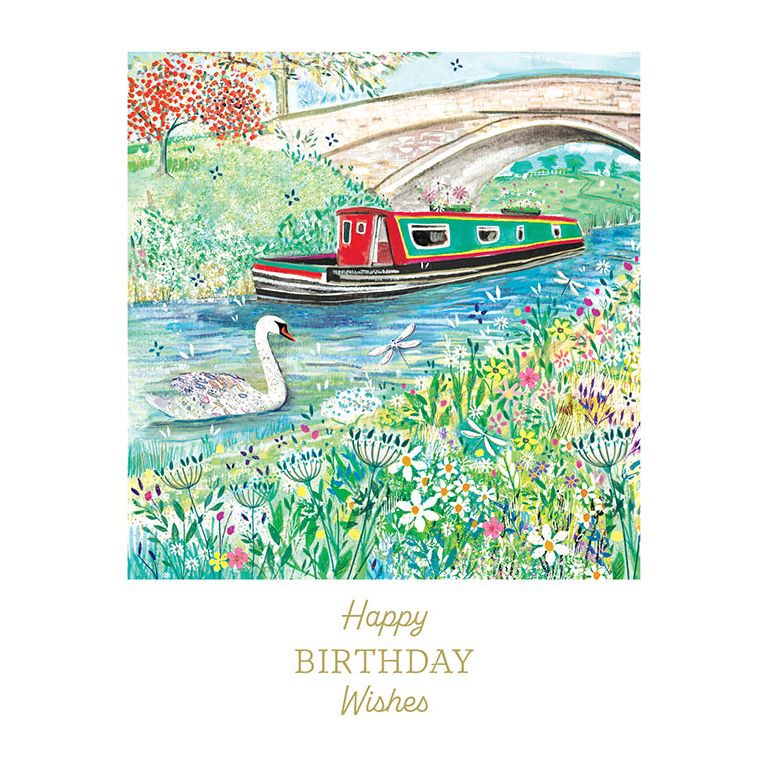 River Boat Birthday Card