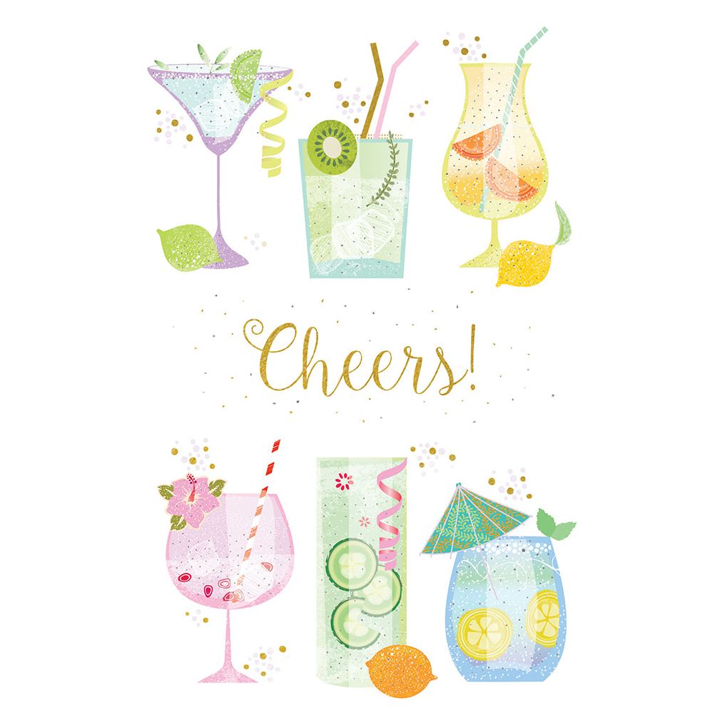 Pretty Drinks Birthday Card