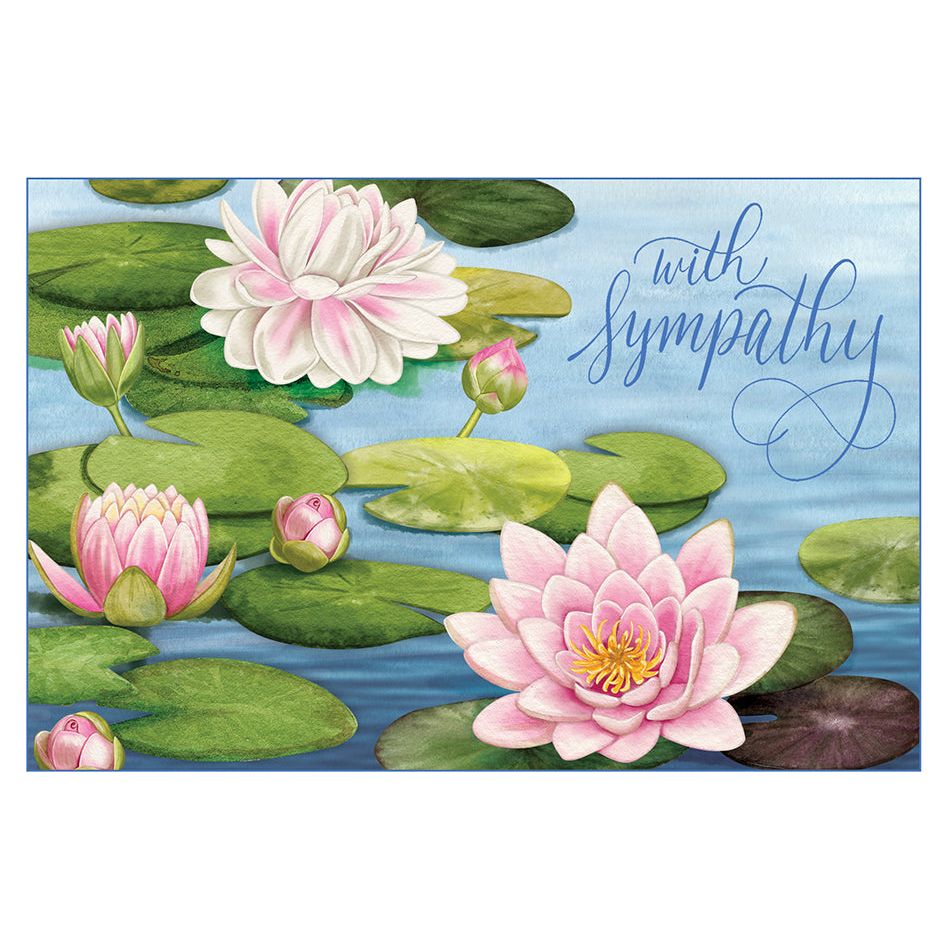 Water Lilies Sympathy Card