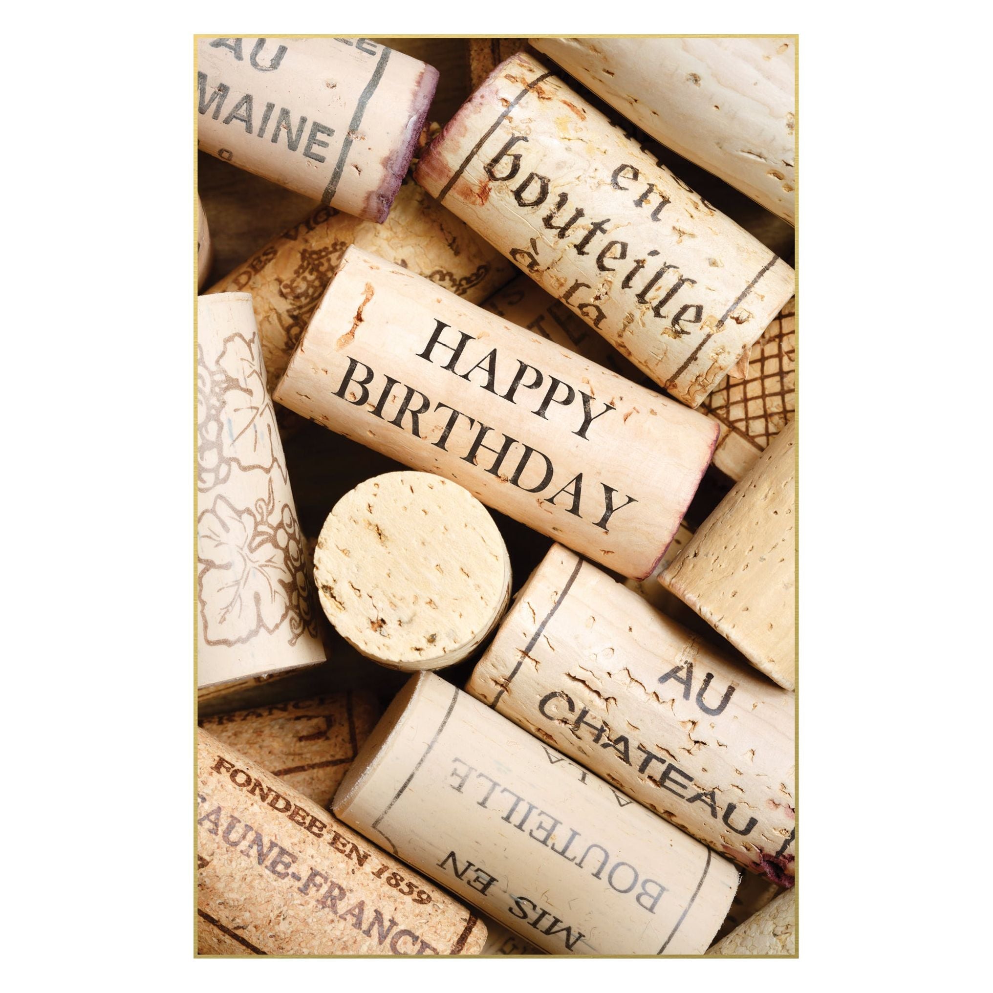 Wine Corks Birthday Card