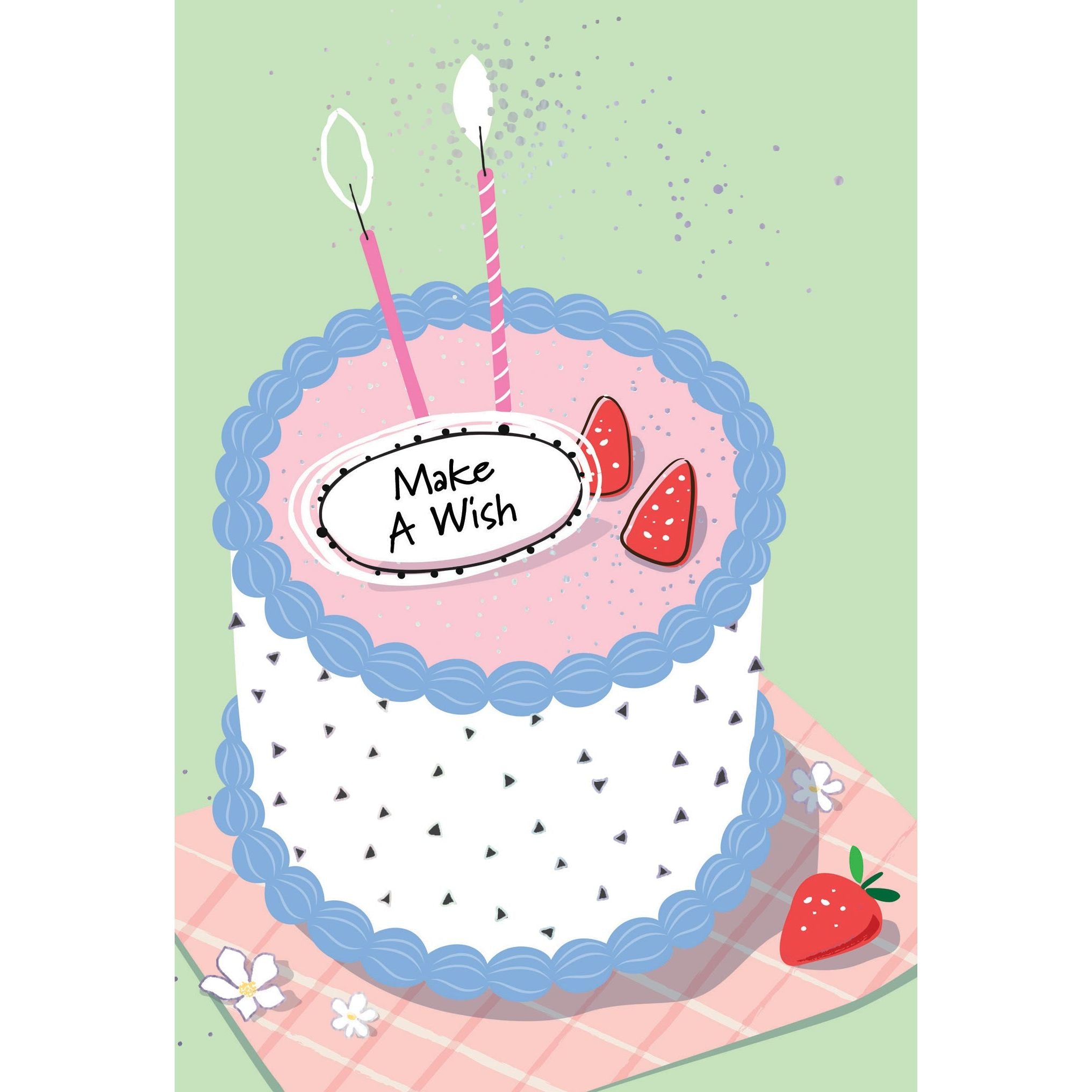 Birthday Wish Cake Birthday Card