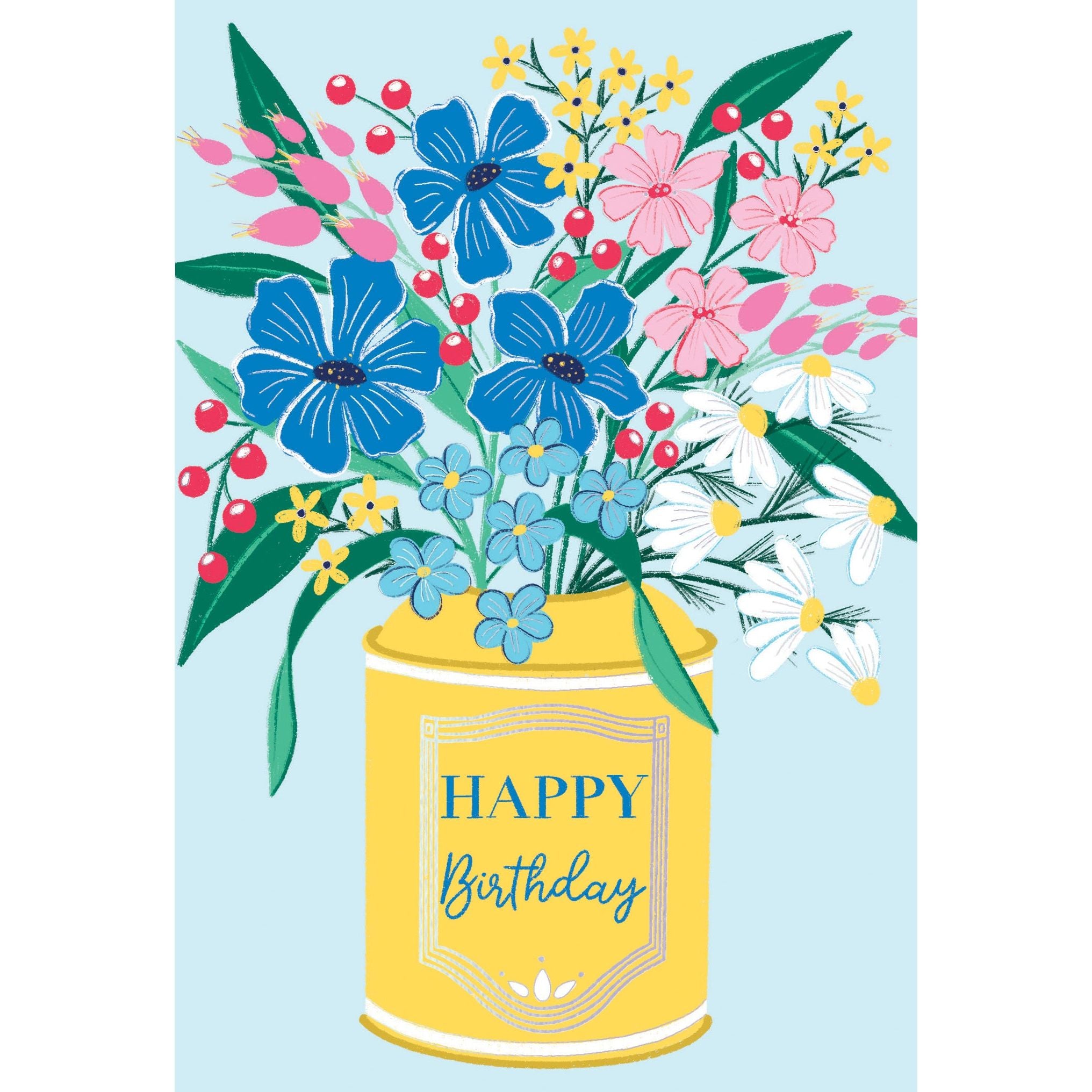 Floral Vase Birthday Card