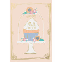 Sweetest Cupcake Birthday Card Grandmother