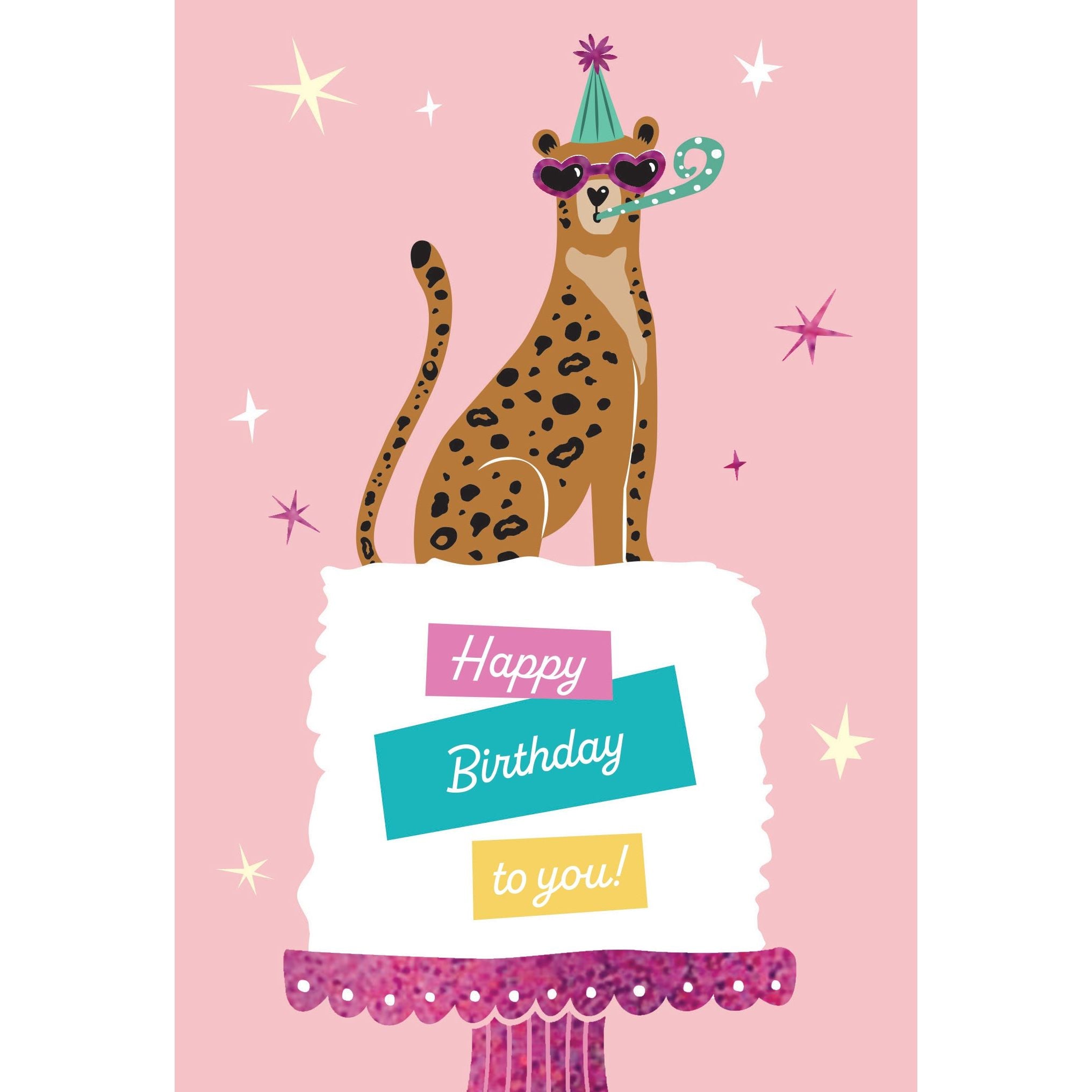 Leopard Cake Birthday Card Niece