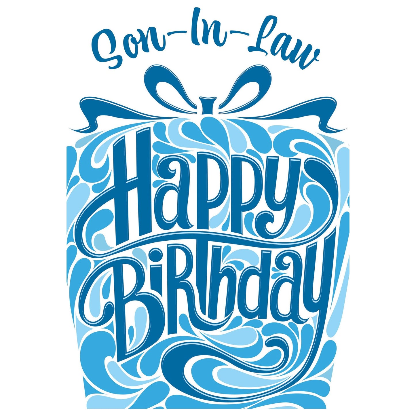 Swirl Present Birthday Card Son In Law