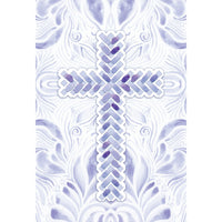 Patterned Cross Communion Card