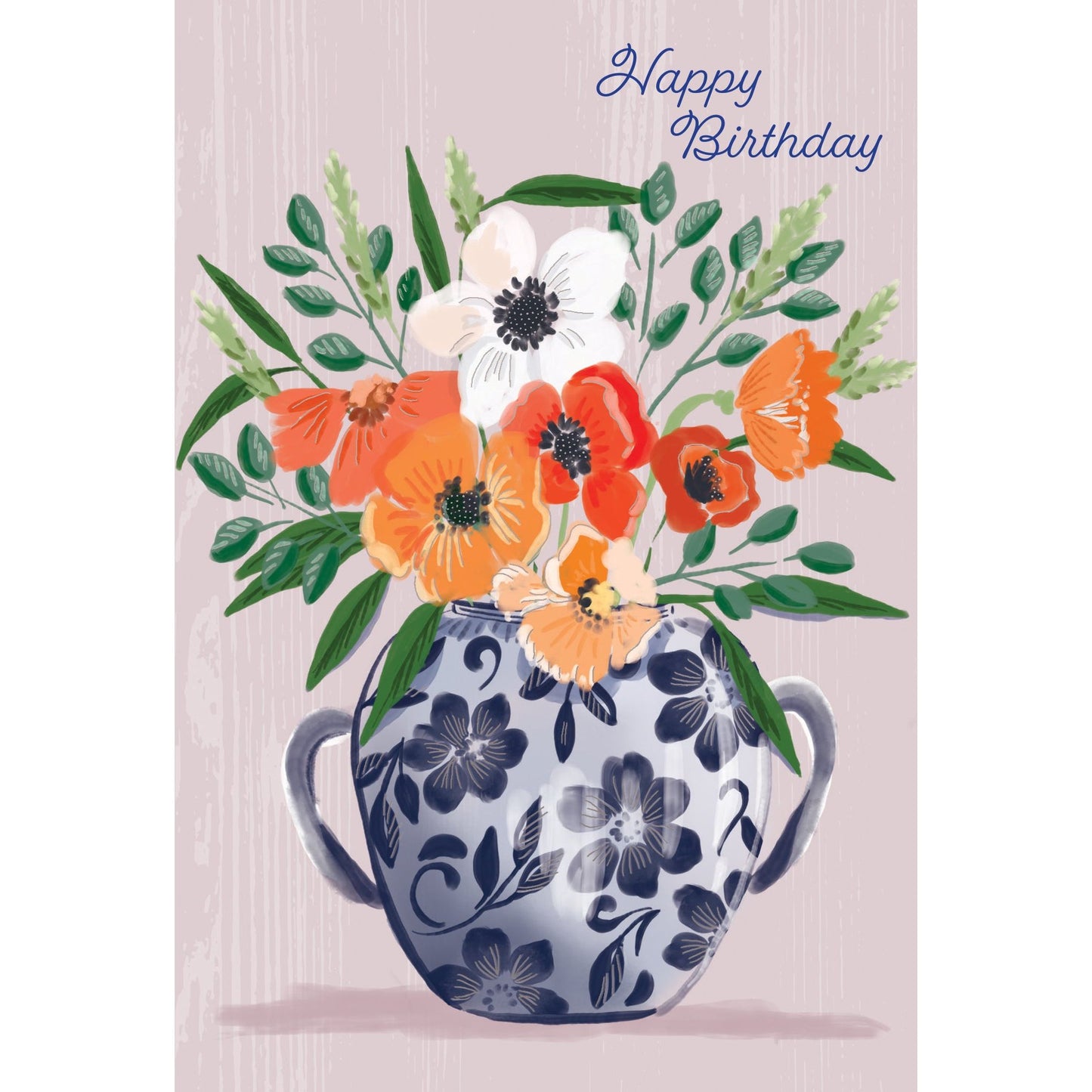 Poppy Vase Birthday Card