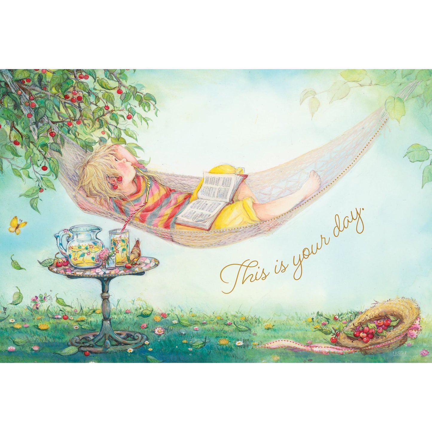 Relaxing Hammock Birthday Card Lisi Martin