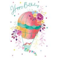 Birds In Balloon Birthday Card