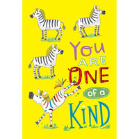 One Of A Kind Zebra Birthday Card