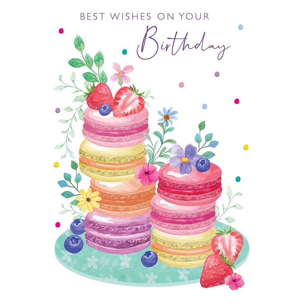 Macarons Birthday Card