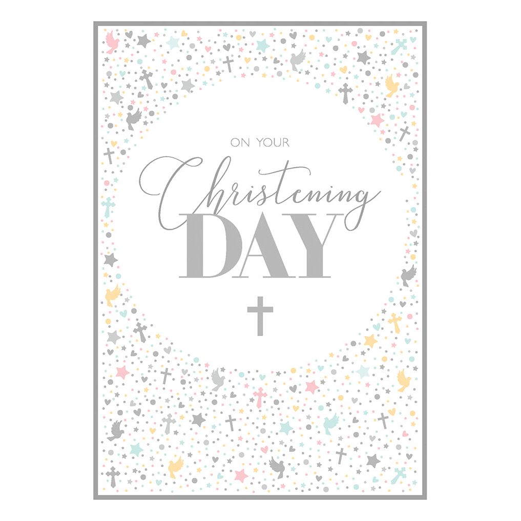 Tiny Cross Christening Card