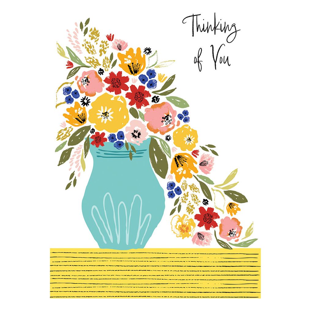 Overflowing Vase Thinking Of You Card