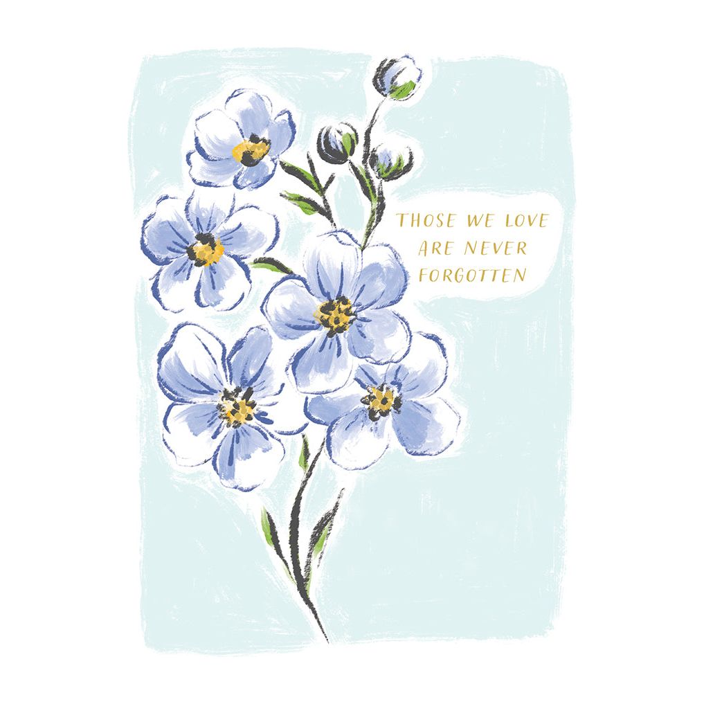 Forget Me Not Sympathy Card