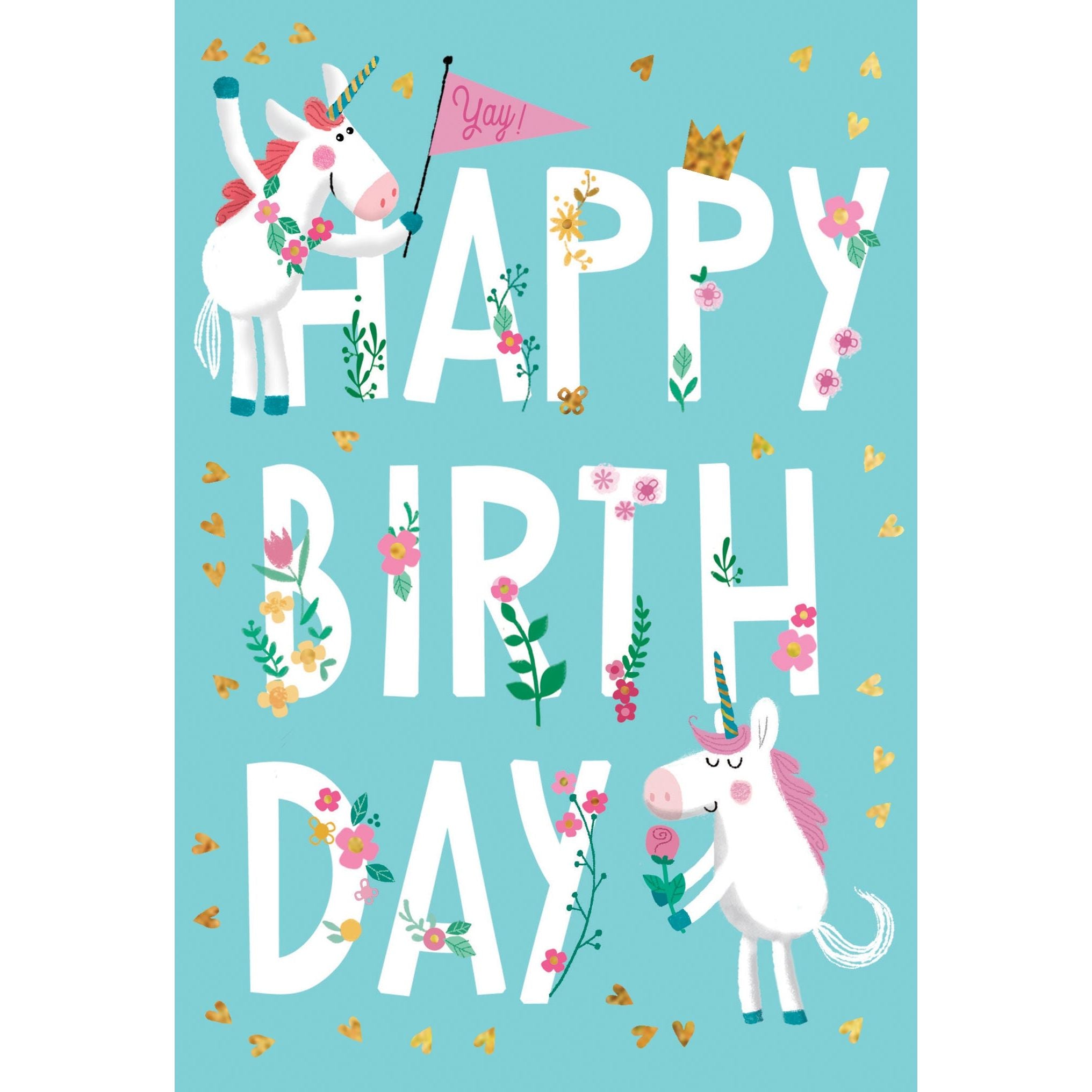 Happy Birthday Unicorns Birthday Card