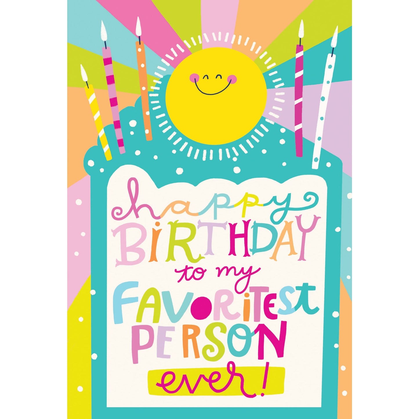 Favoritest Person Cake Birthday Card