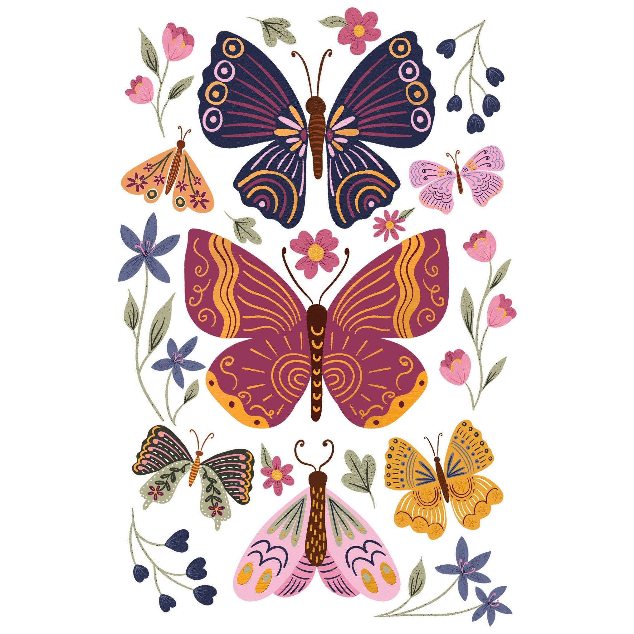 Butterfly Trio Birthday Card