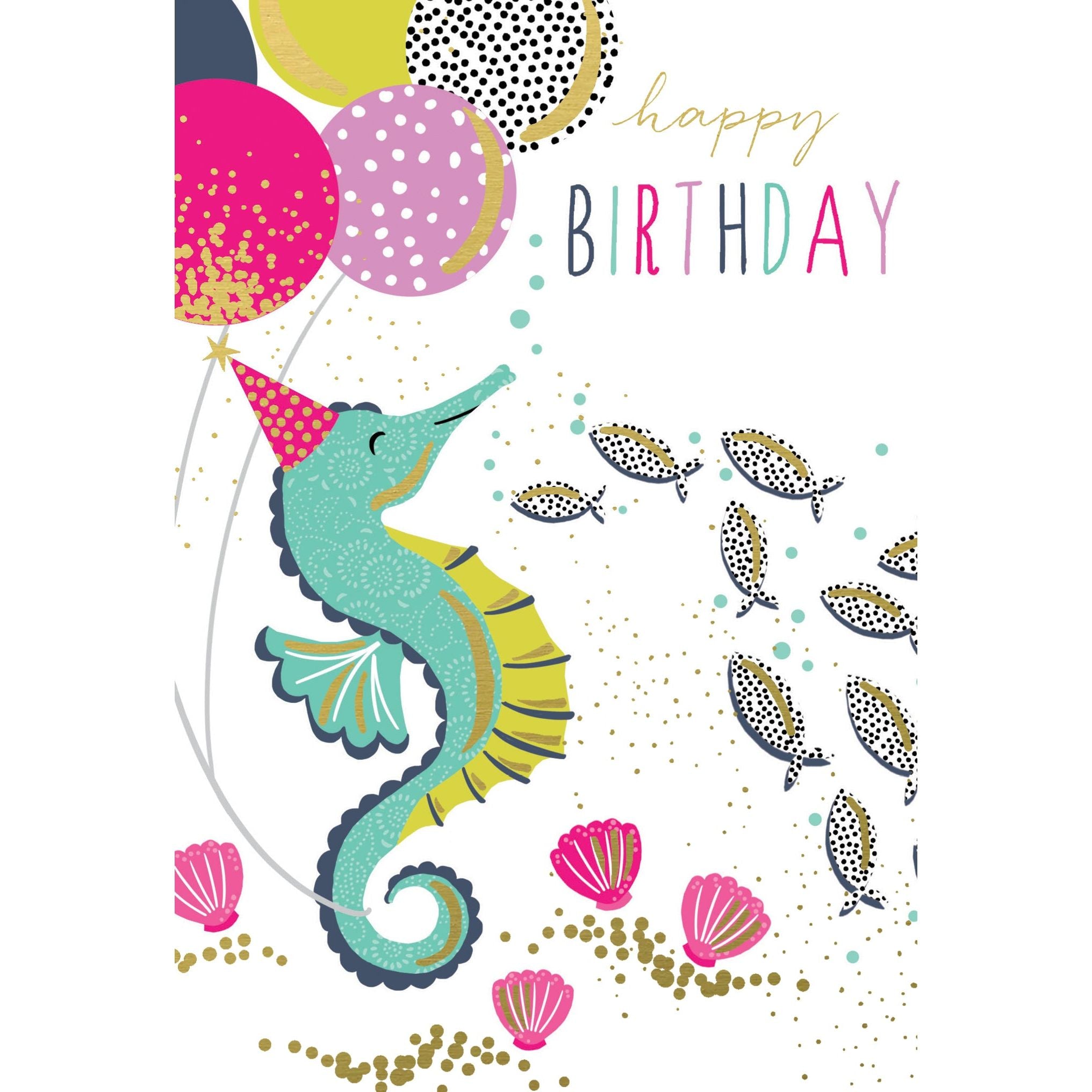 Seahorse Birthday Card Sara Miller