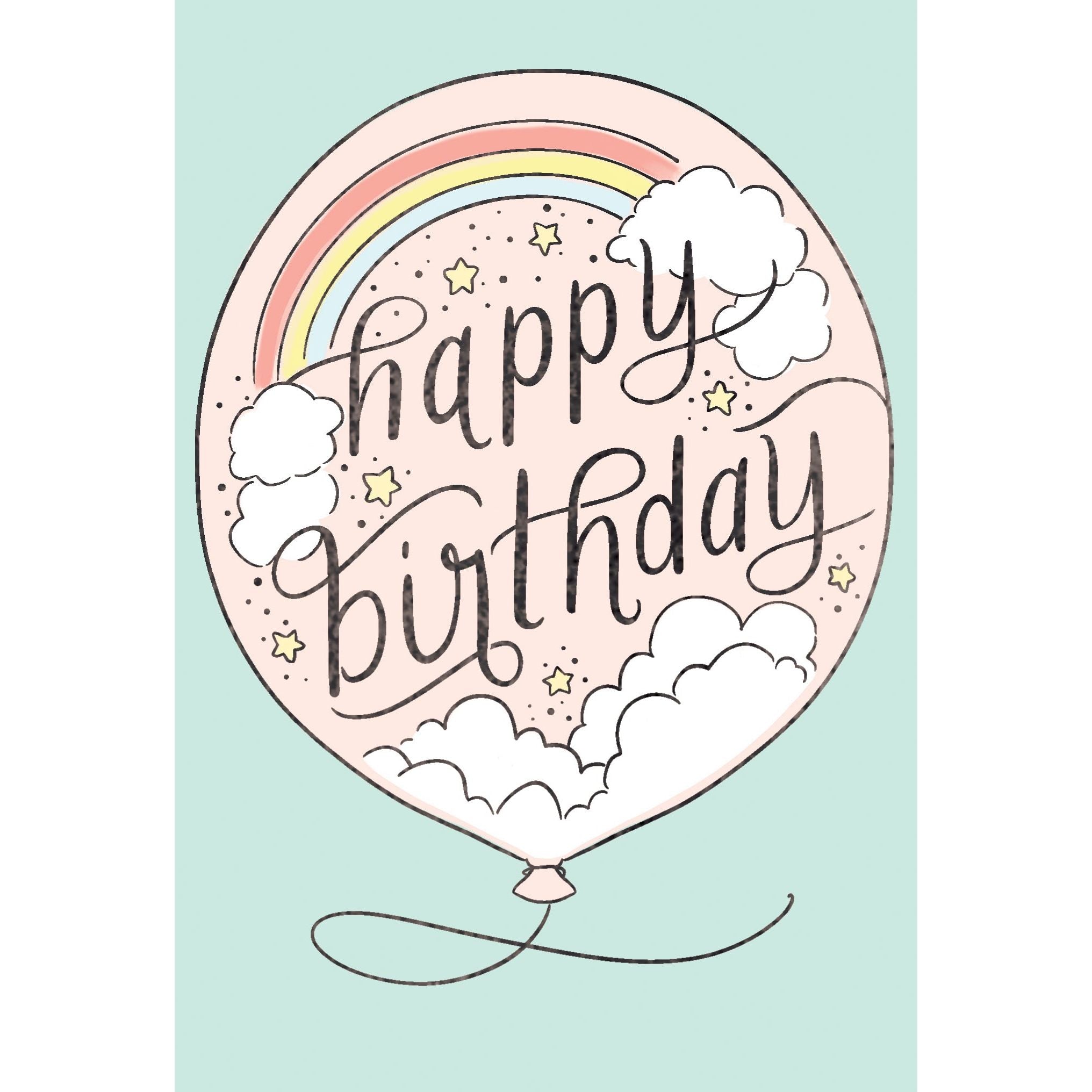 Rainbow Balloon Birthday Card