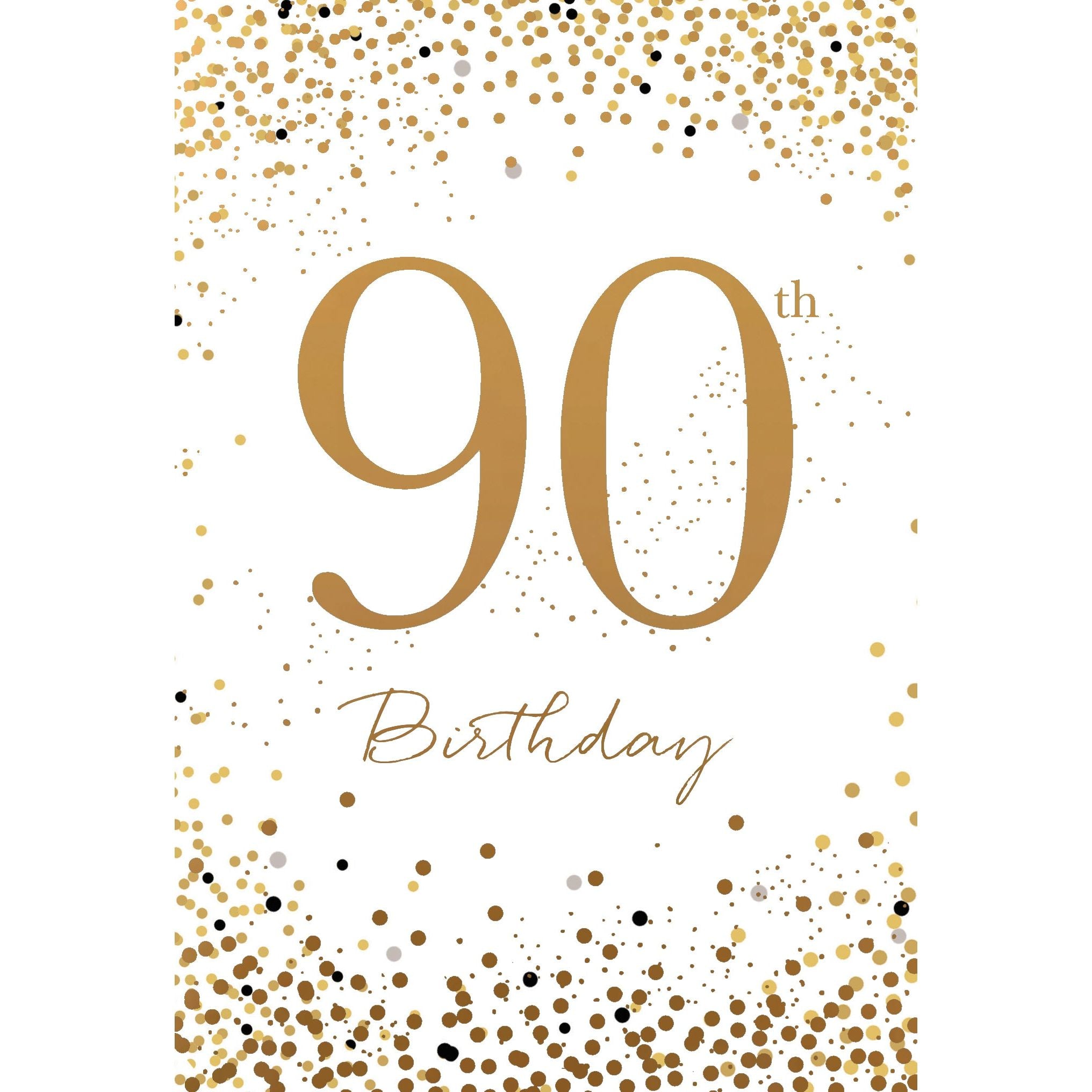 90th Confetti Birthday Card