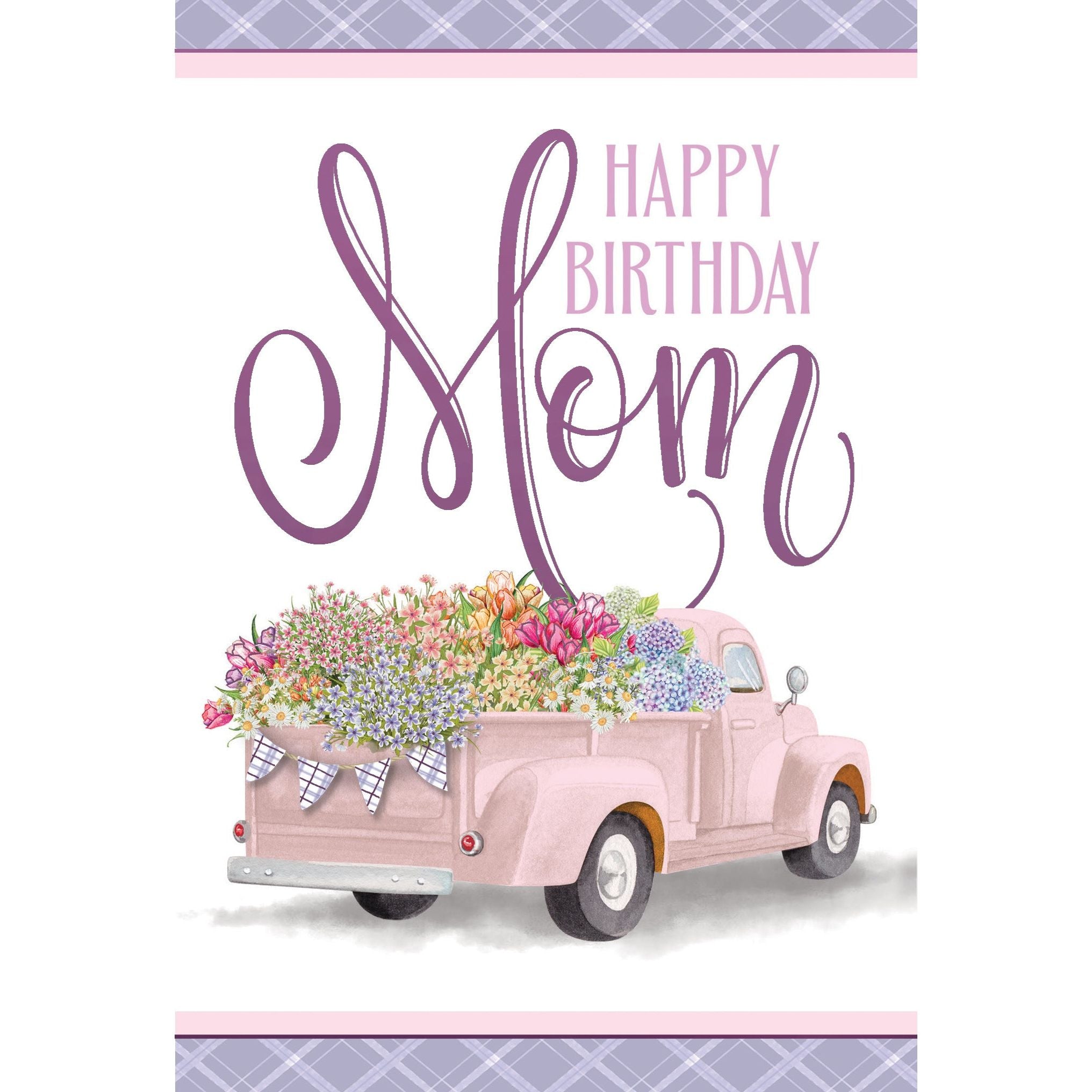 Pink Pickup Truck Birthday Card Mother