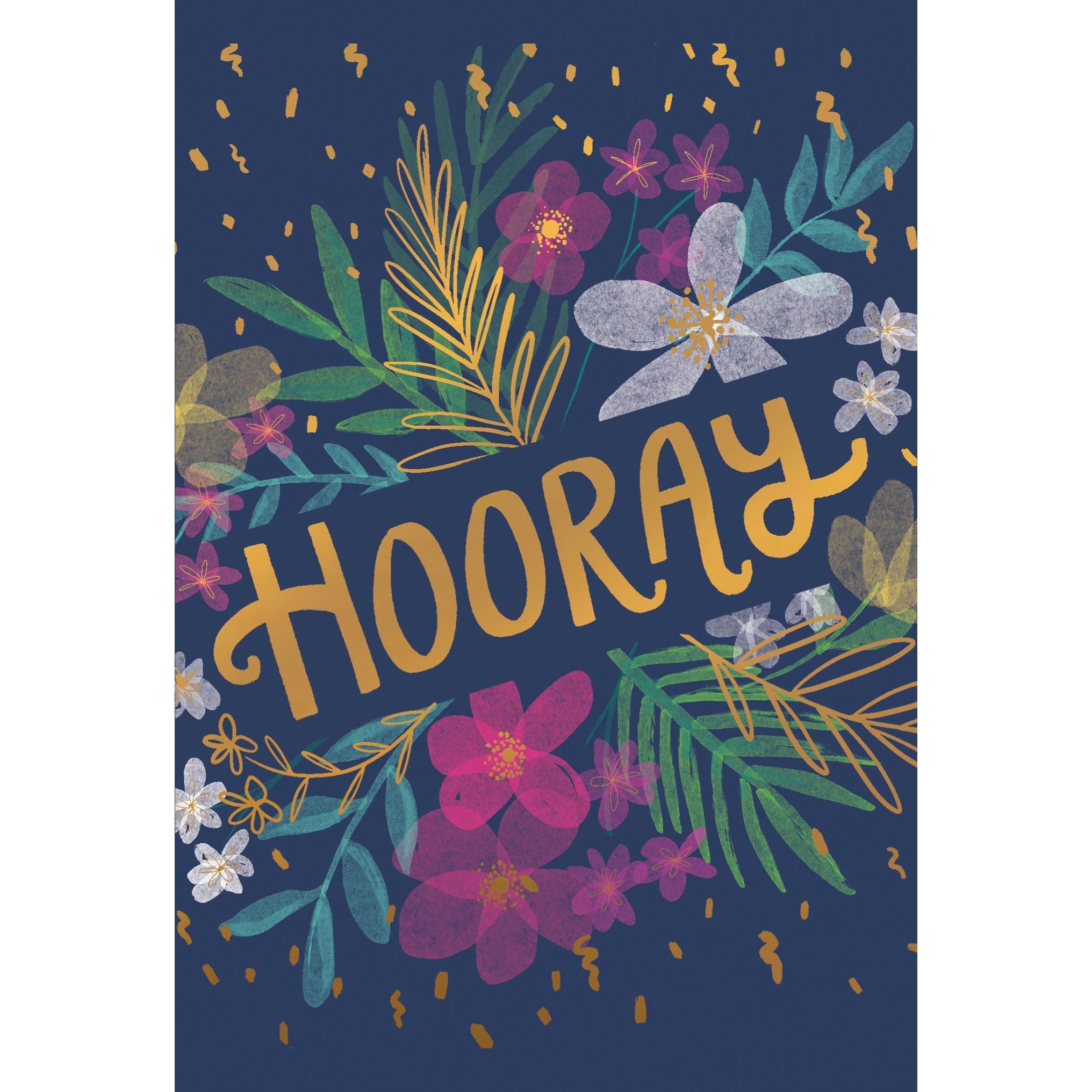 Hooray Floral Congratulations Card