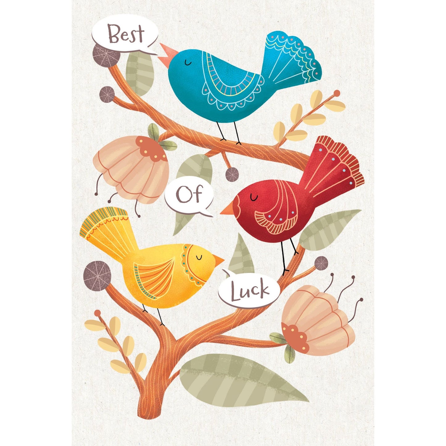 Bird Trio Good Luck Card From Us