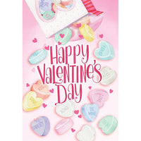 Falling Candy Hearts Valentine's Day Card