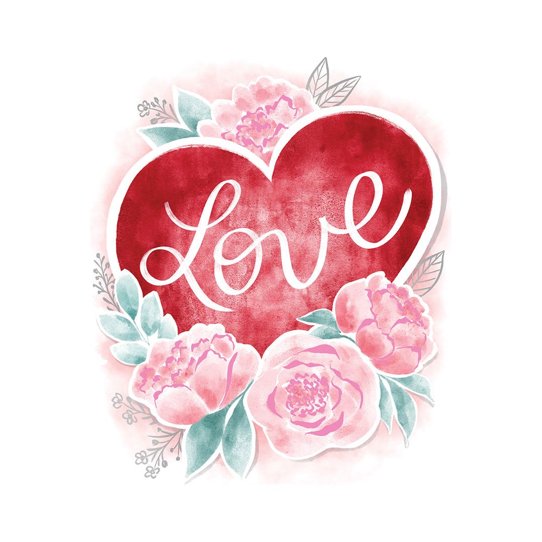 Love Rose Hearts Valentine's Day Card