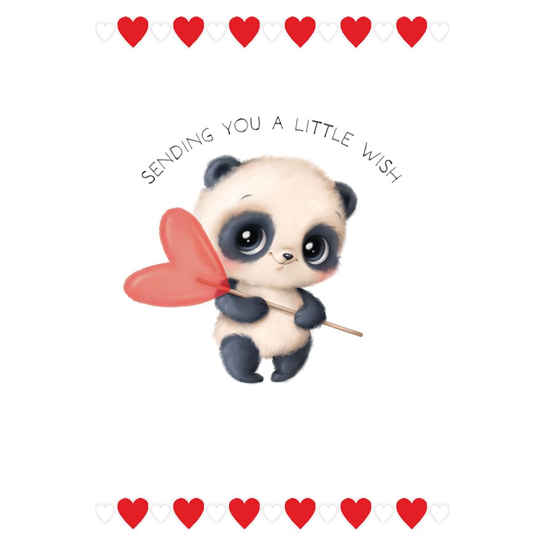 Cute Panda Valentine's Day Card