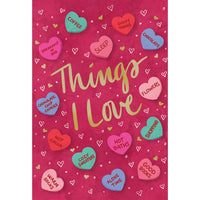 Things I Love Valentine's Day Card Daughter