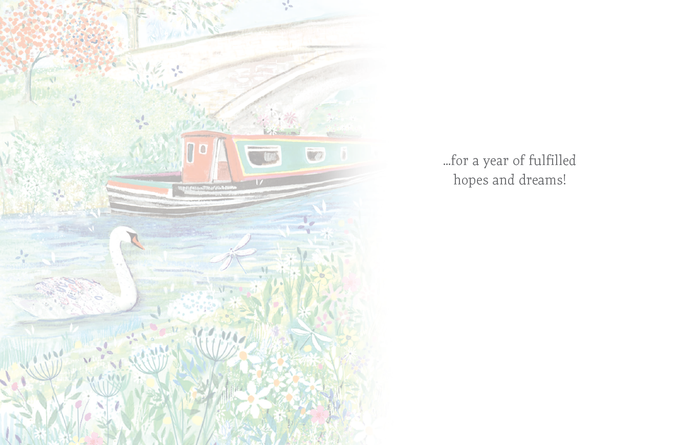 River Boat Birthday Card