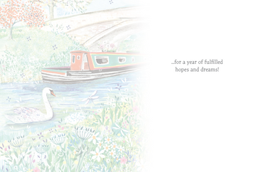 River Boat Birthday Card