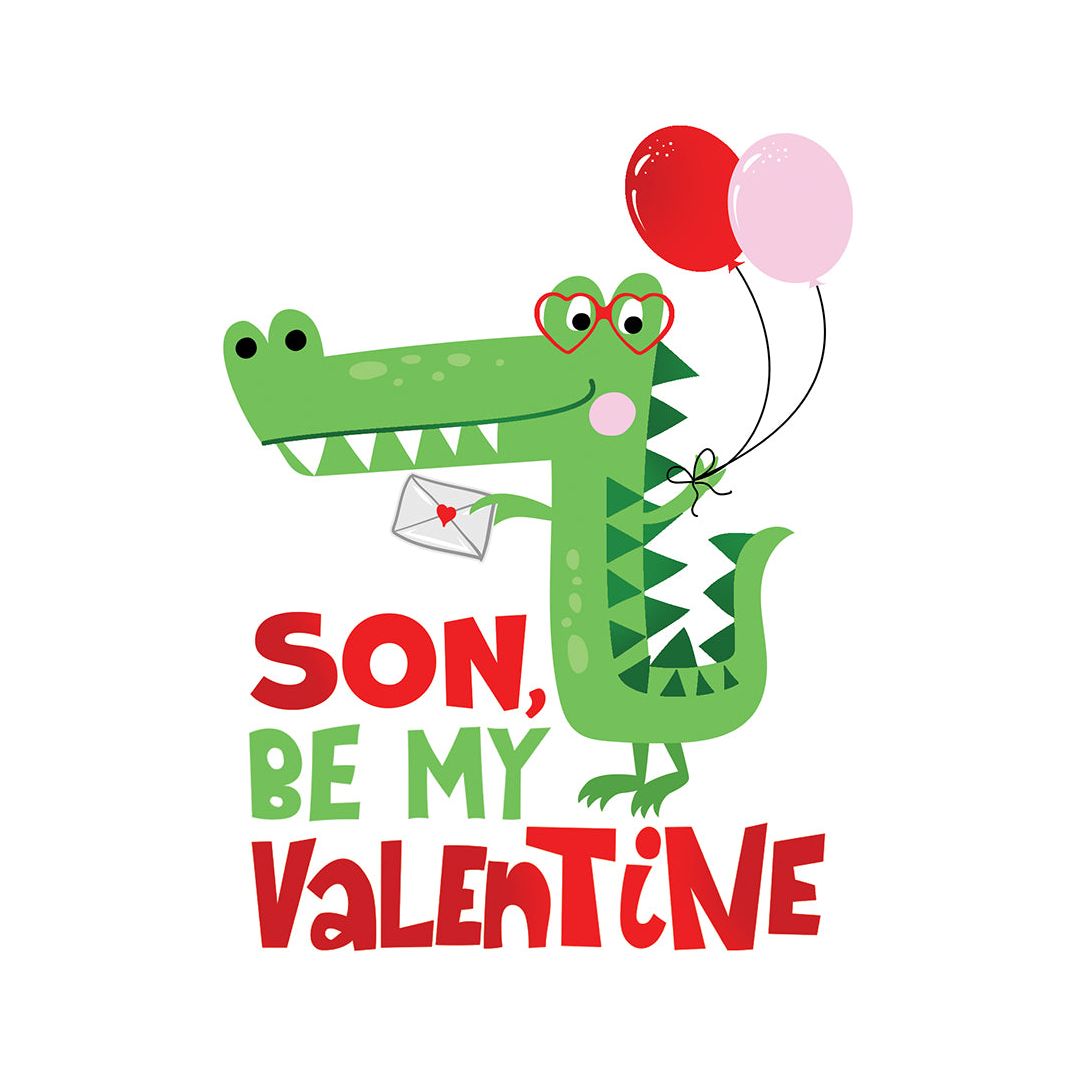 Valentine Gator Valentine's Day Card Son