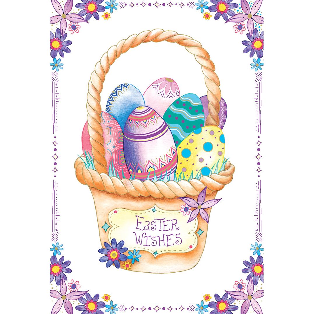 Easter Egg Basket Easter Card