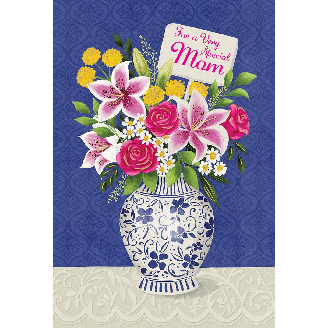 Chinoiseries Vase Mother's Day Card