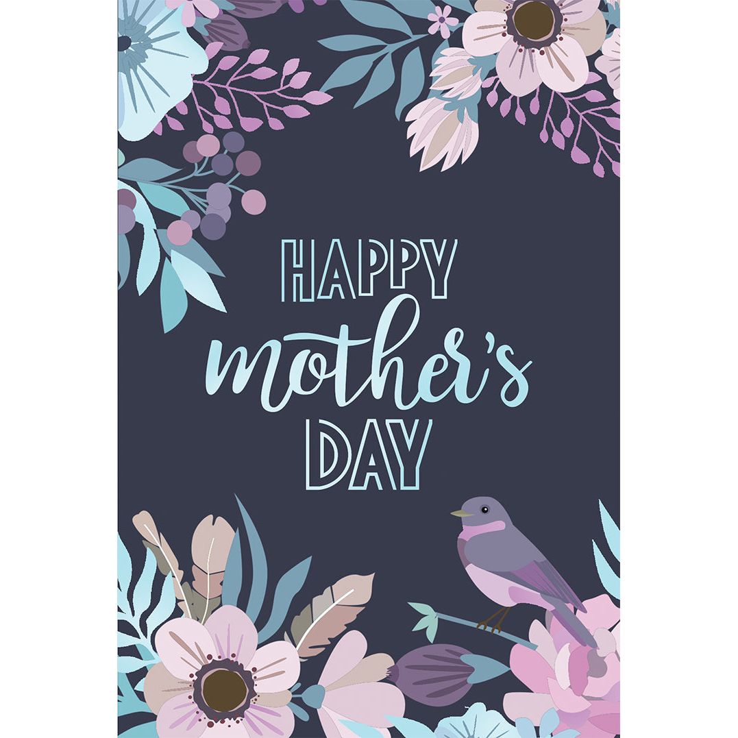 Flowers And Bird Mother's Day Card