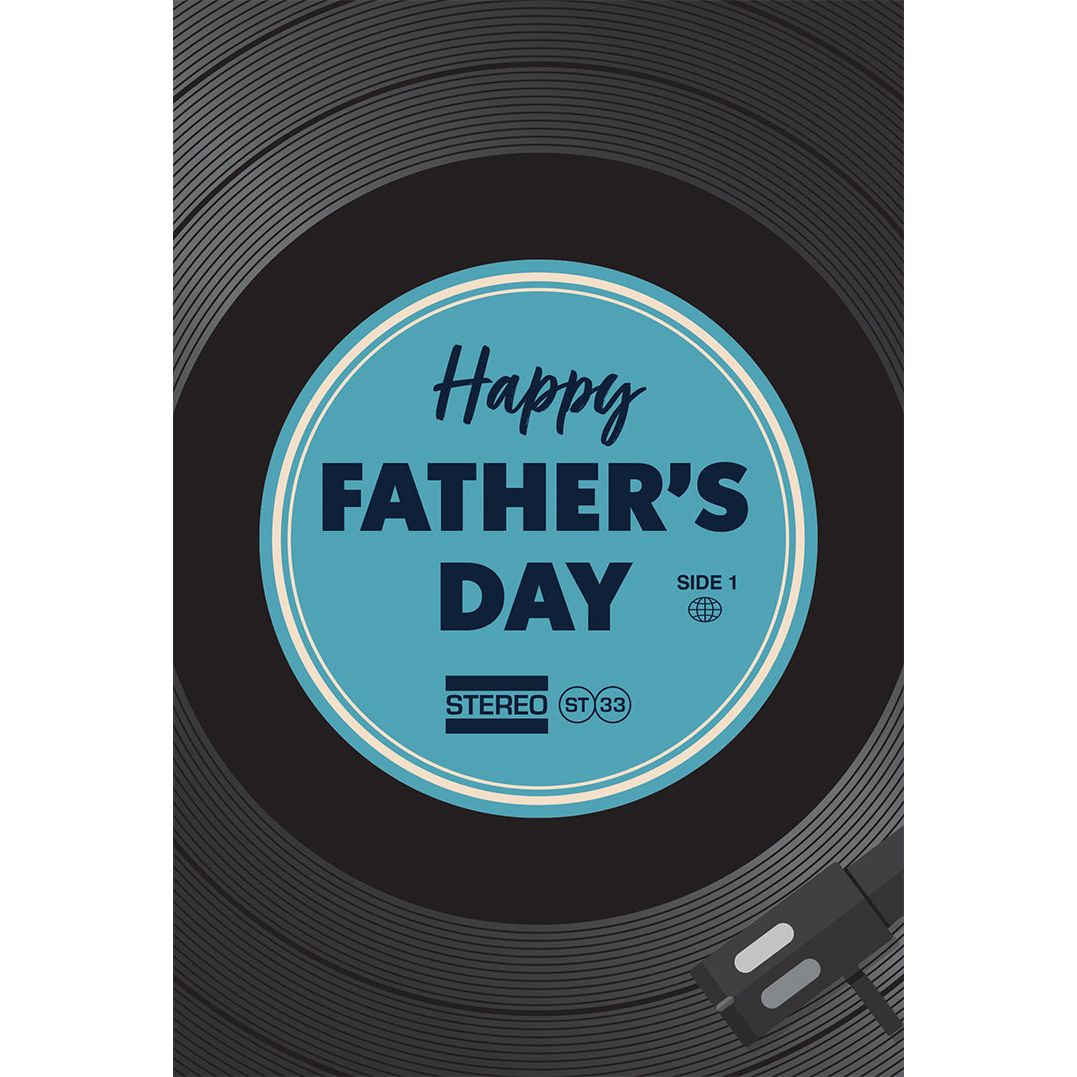 Record Player Father's Day Card