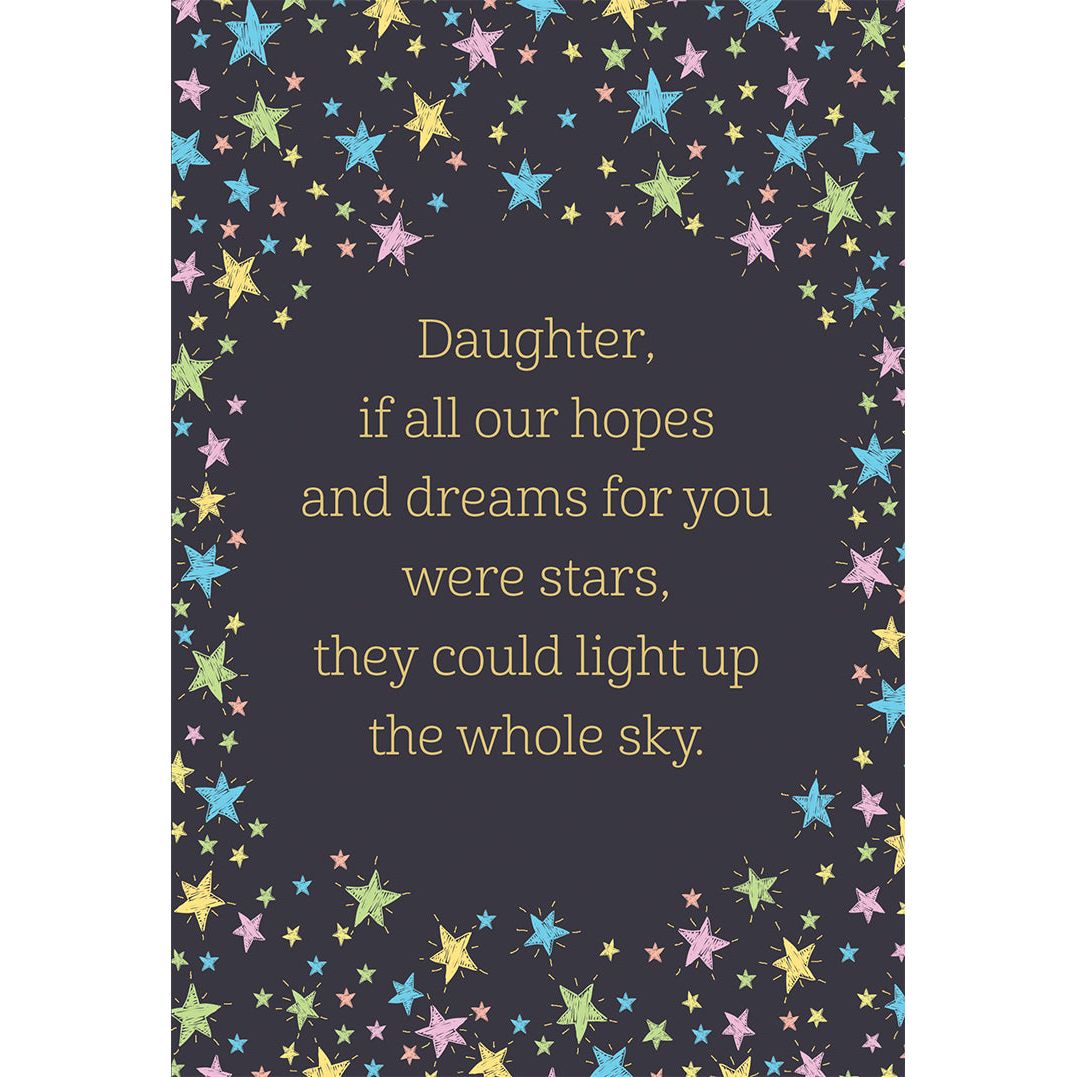 Chalk Stars Graduation Card Daughter