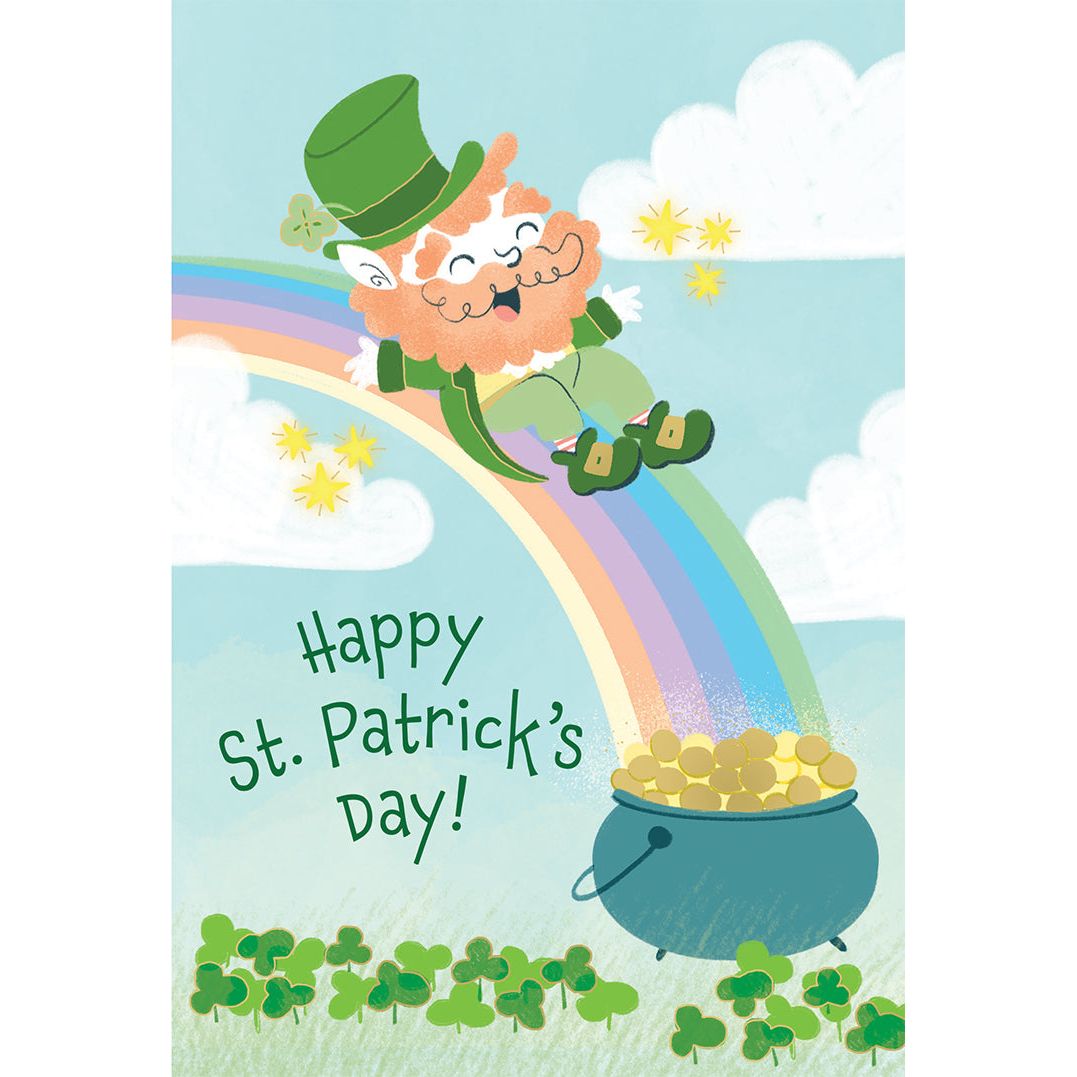 Leprechaun Rainbow St. Patrick's Day Card