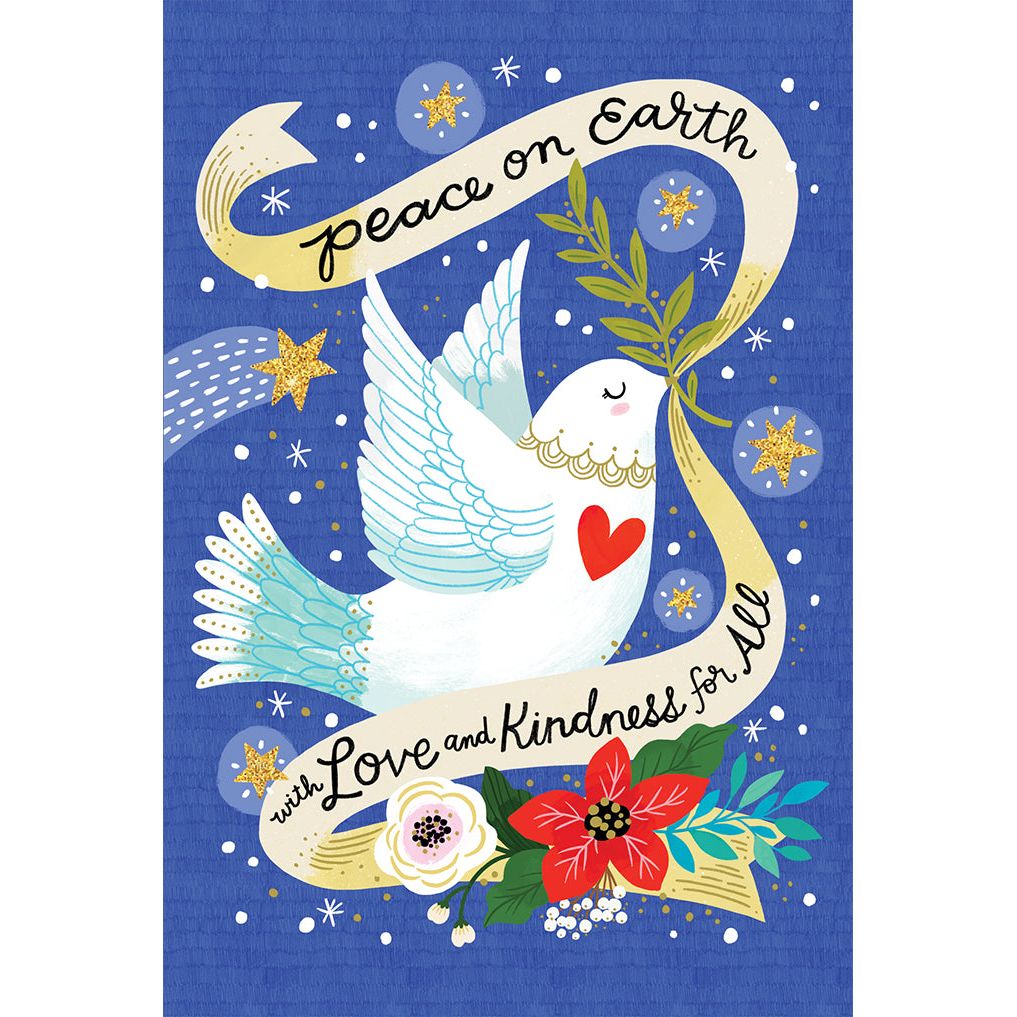 Peace On Earth Dove Christmas Card Religious