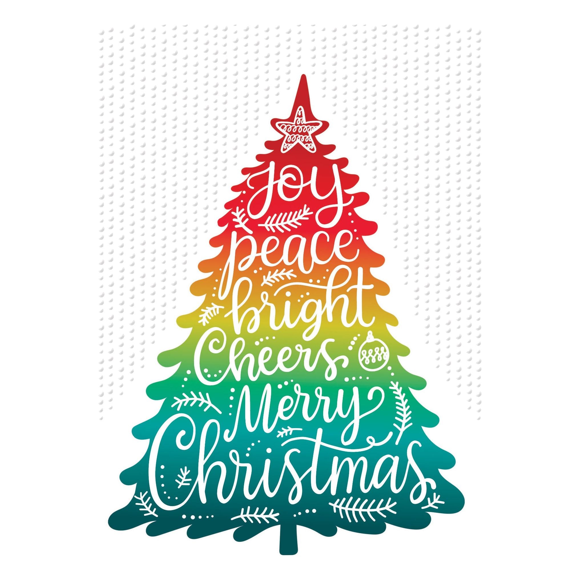 Rainbow Tree Christmas Card