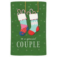 Couple Stockings Christmas Card To both