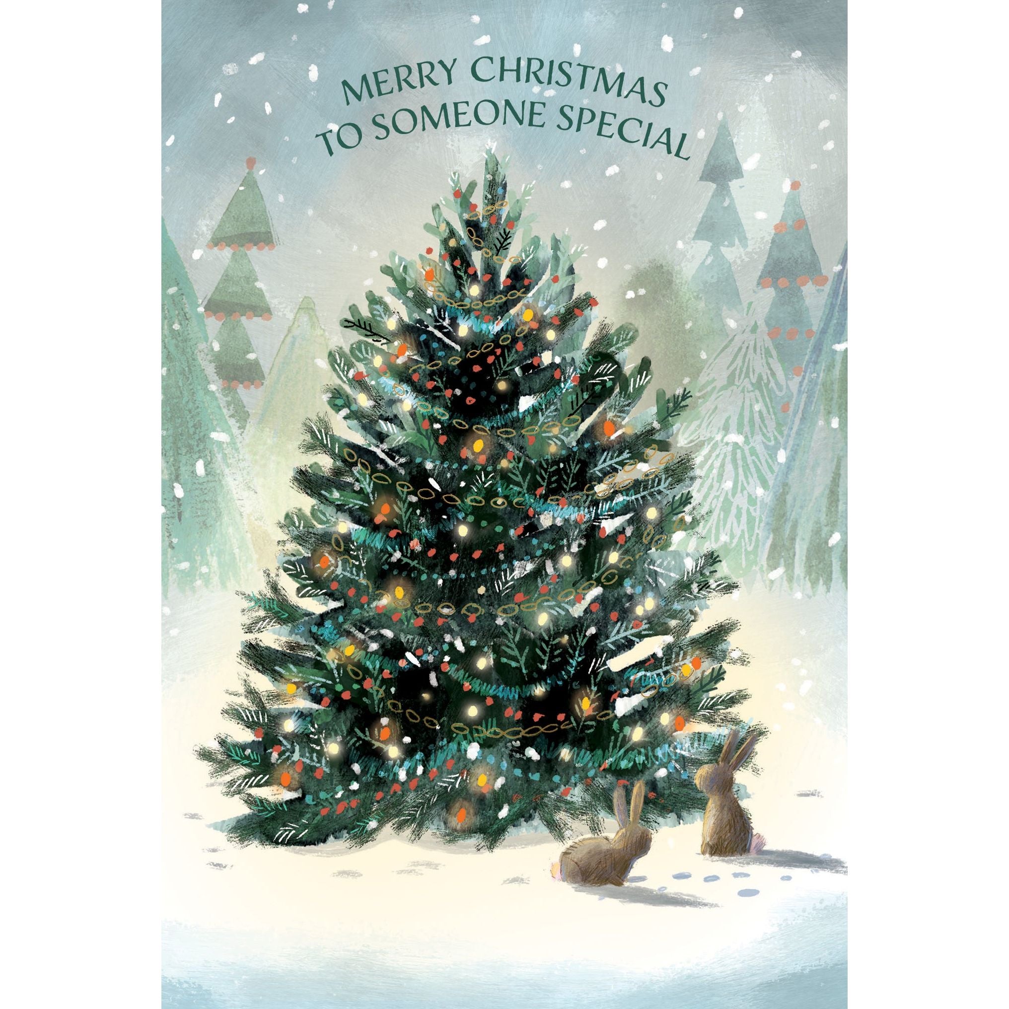 Forest Christmas Tree Christmas Card Someone Special