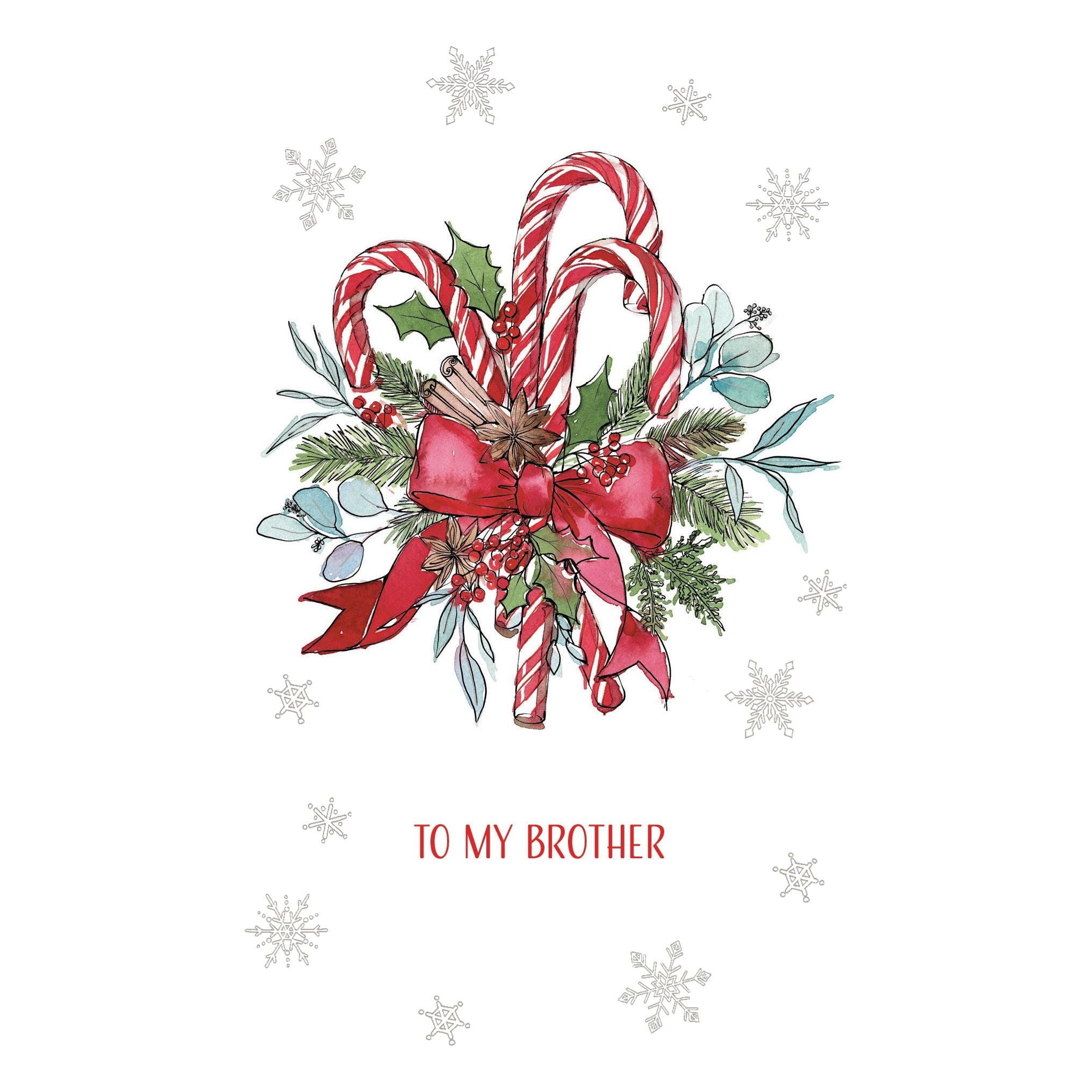 Candy Canes Brother Card