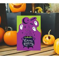 Ghost Cauldron Halloween Card