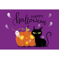 Ghost Cat Halloween Card