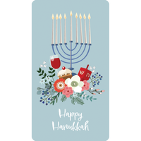 Menorah Hanukkah Money Holder Card